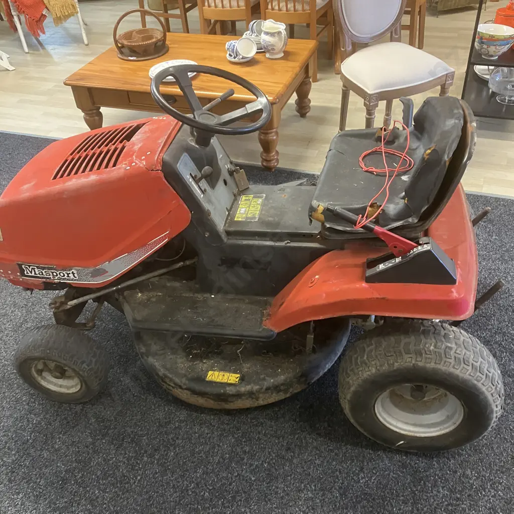 Masport Ride-On Mower With 13.5Hp Tecumseh Motor - Rough Condition, Been Sitting For 12 Months (Sold As-Is Where-Is) Image 1++
