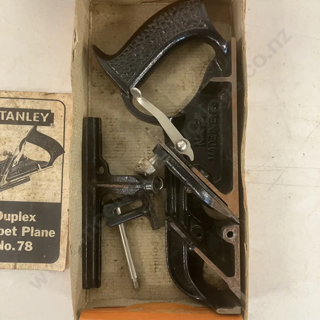 Vintage Stanley No. 78 Duplex Rabbet Plane With Original Box & Instructions - Made In Sheffield England Image 1++