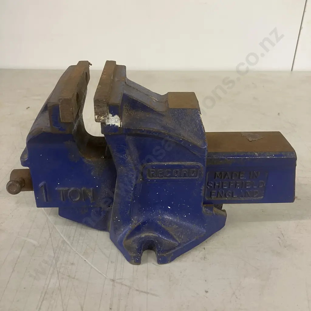 Vintage Record Sheffield England 1 Ton Engineers Vice Image 1++