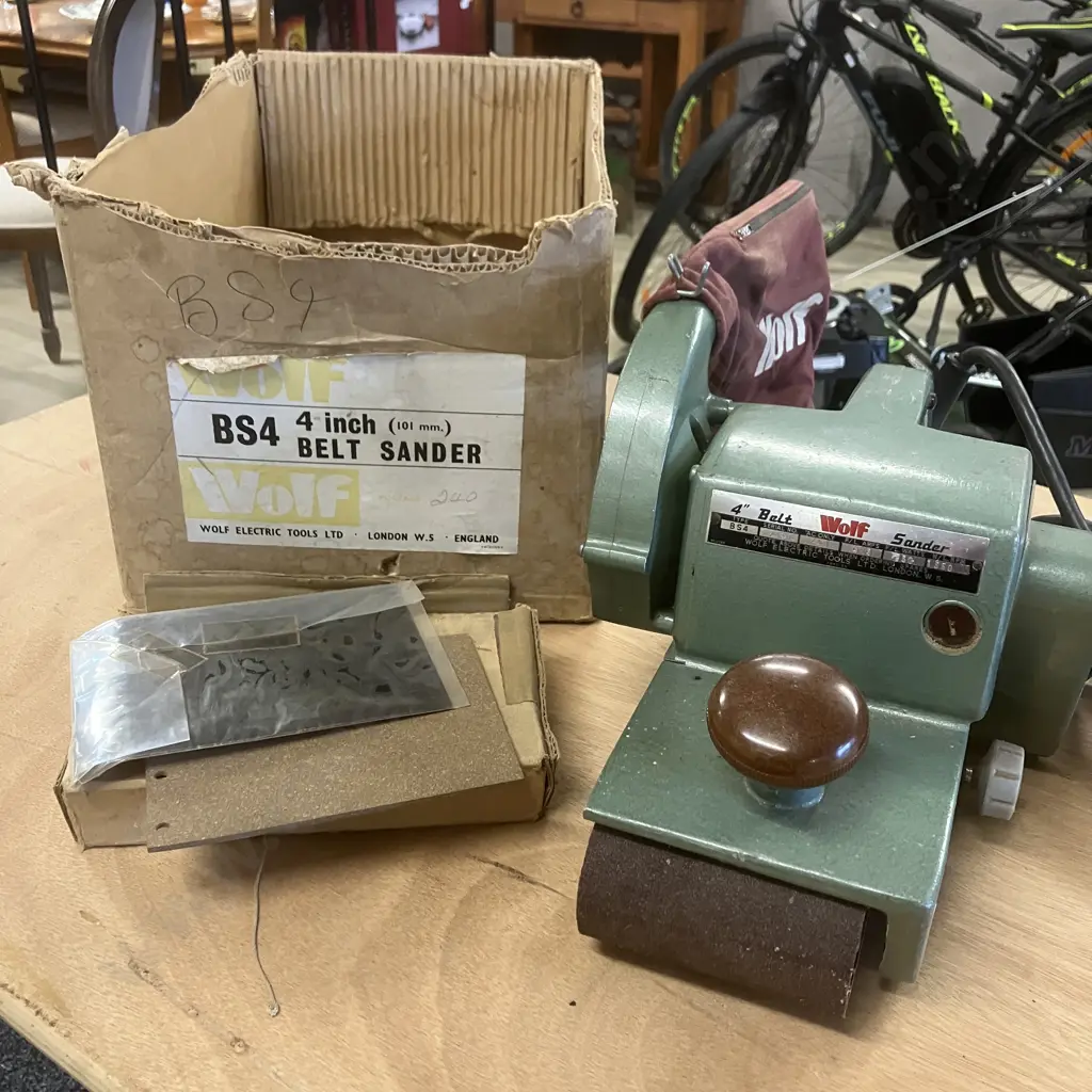 Vintage WOLF BS4 4" Belt Sander - London, England Image 1++