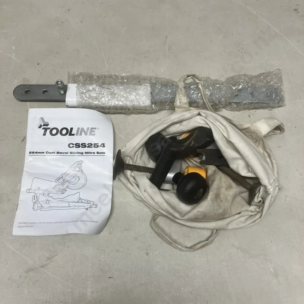 Tooline 254mm Sliding Mitre Saw CSS254 - Dual Bevel Slide Compound Mitre Saw, 1800 Watts Image 1++