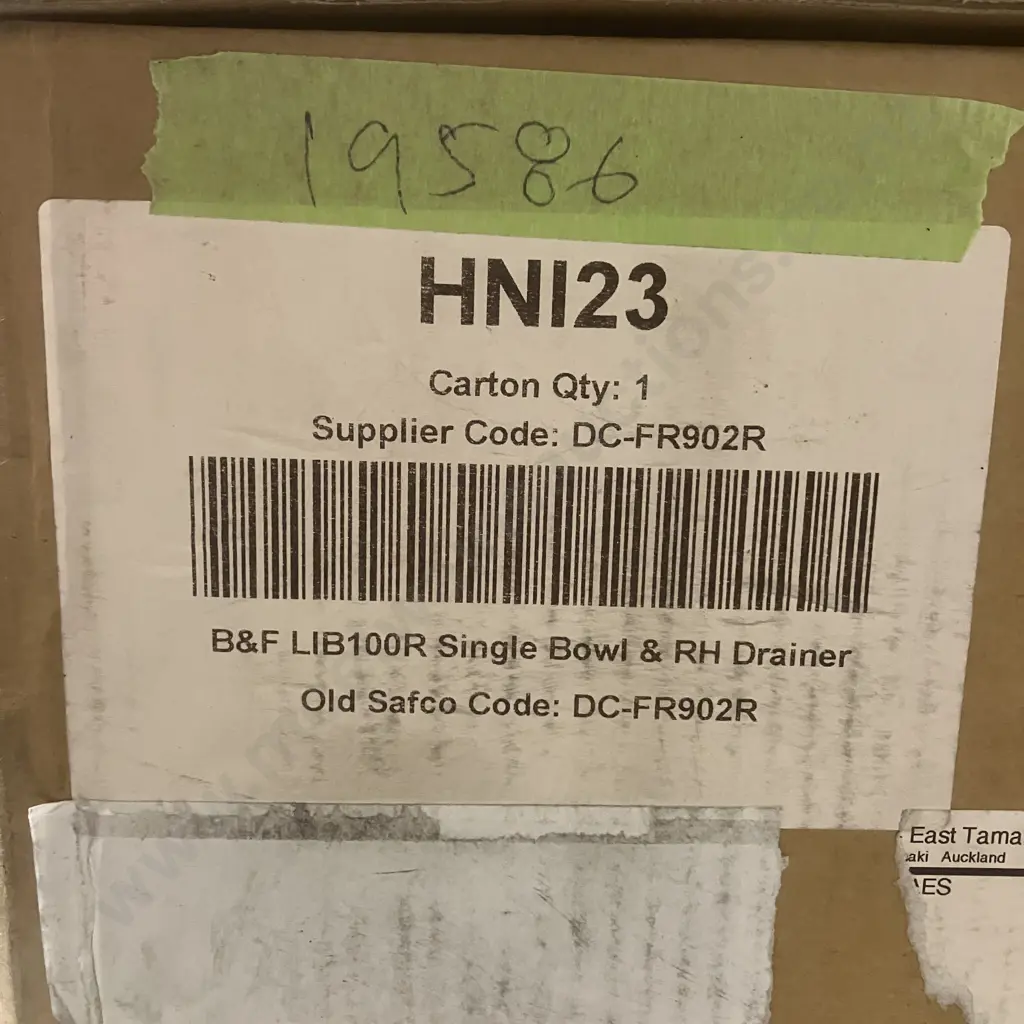 Burns & Ferrall Linea Single Insert Bowl Sink & Right Hand Drainer Stainless Steel LIB100R Image 1++