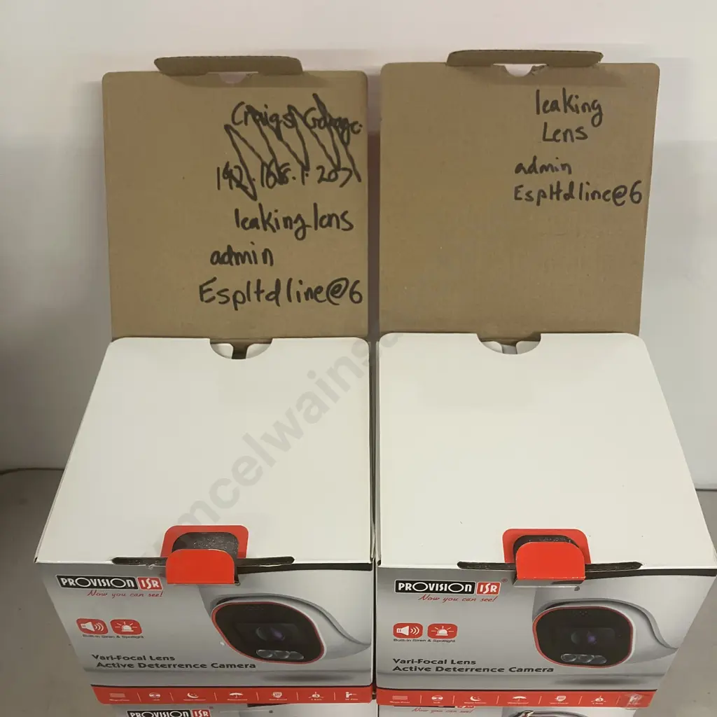 Five x Provision ISR DI-340AD-MVF 4MP Active Deterrence MVF Lens Dome/Turret Cameras  (Boxes Marked Leaking Lenz) Image 1++