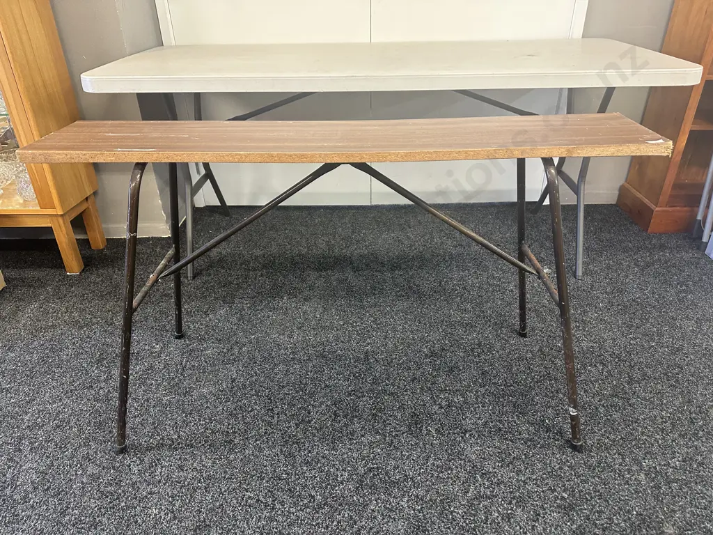 Narrow Fixed Trestle Table Image 1++