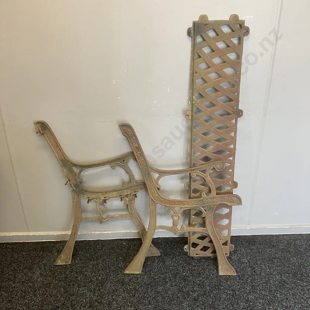 Victorian Cast Iron Park Bench Ends Image 1++