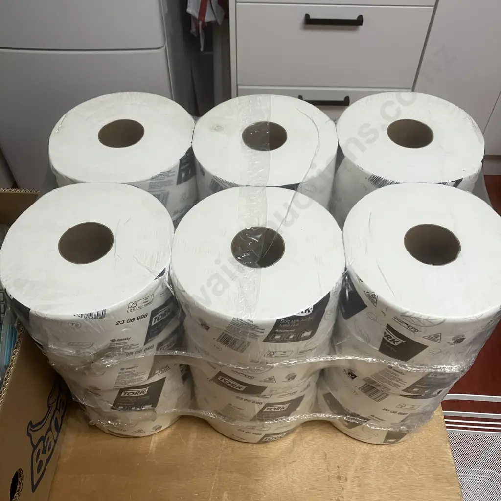 Tork Soft Mini Jumbo Toilet Rolls 23 06 898, 2 x Packs of 12 Image 1++