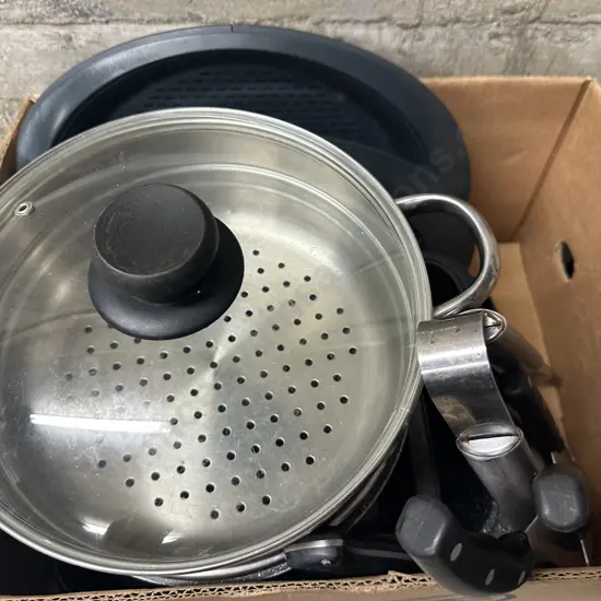 Selection Of Pots, Ovenware & Knives