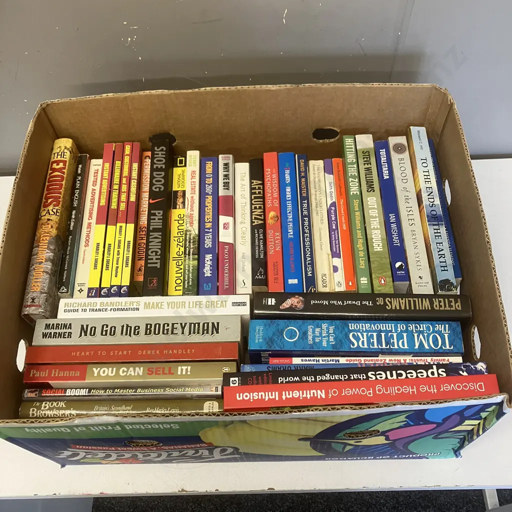 Box Lot Assorted Books Image 1++