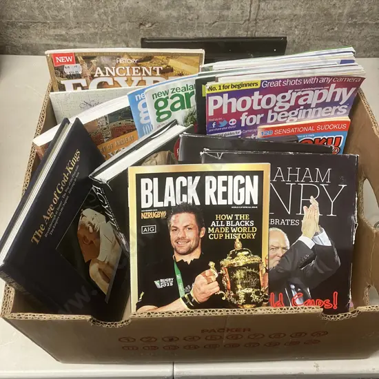 Assorted Books Including Ancient Egypt, Photography, Rugby Etc