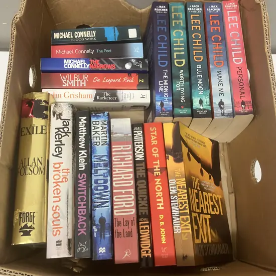 Box Lot Books - Lee Child, Michael Connelly, Patterson Etc