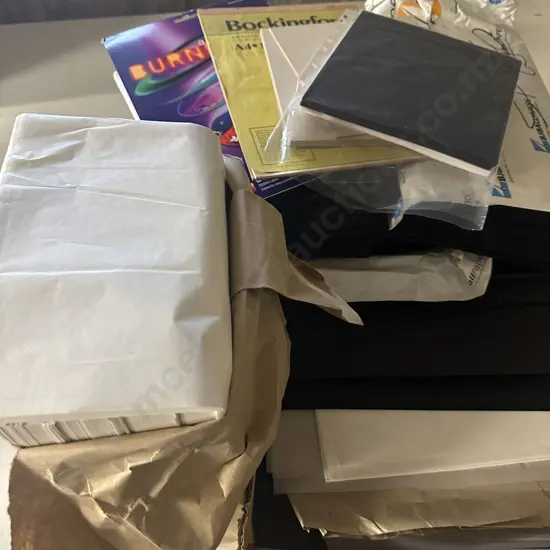 Assorted Stationary Items Including Acid Free Tissue, Water Colour Pad, Labels Etc