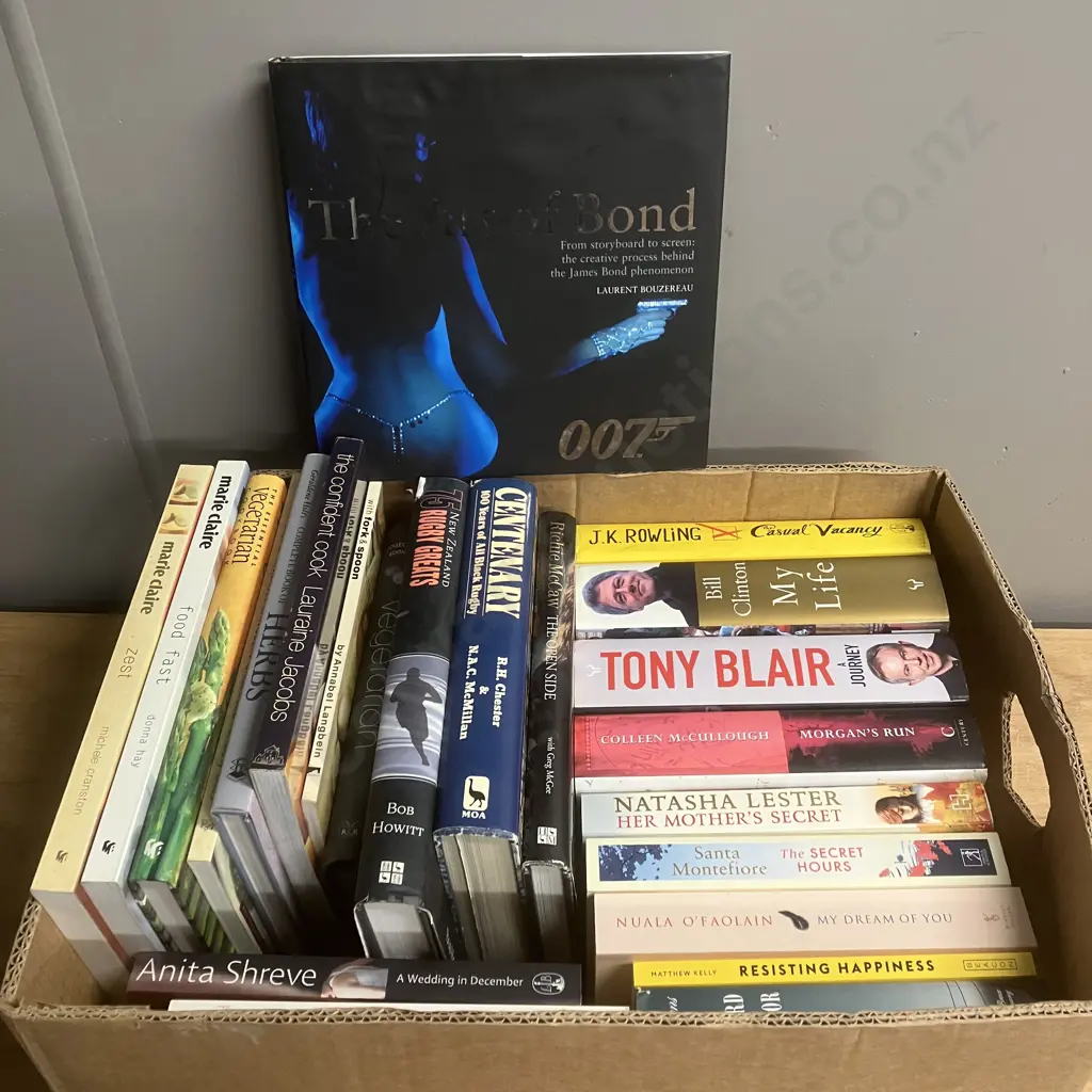 Box Lot Books - The Art Of Bond, Annabel Langbein Etc Image 1++