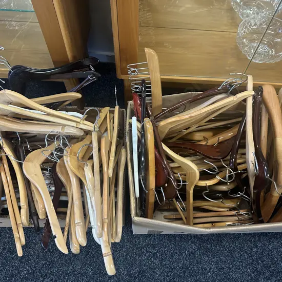 Assorted Wooden Coat Hangers x2 Boxes Of