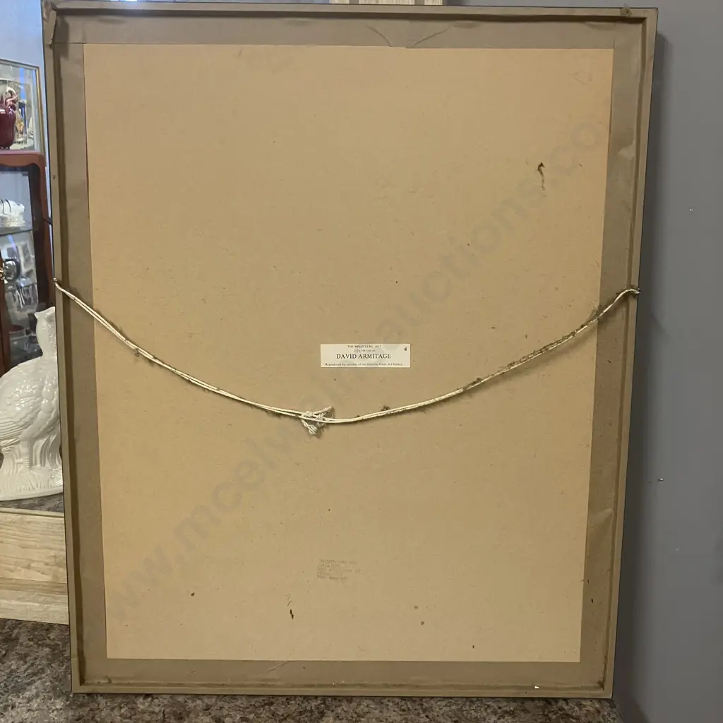 David Armitage 'The Wrestlers' 1967, Framed Art Print. 61 x 50cm Image 1++