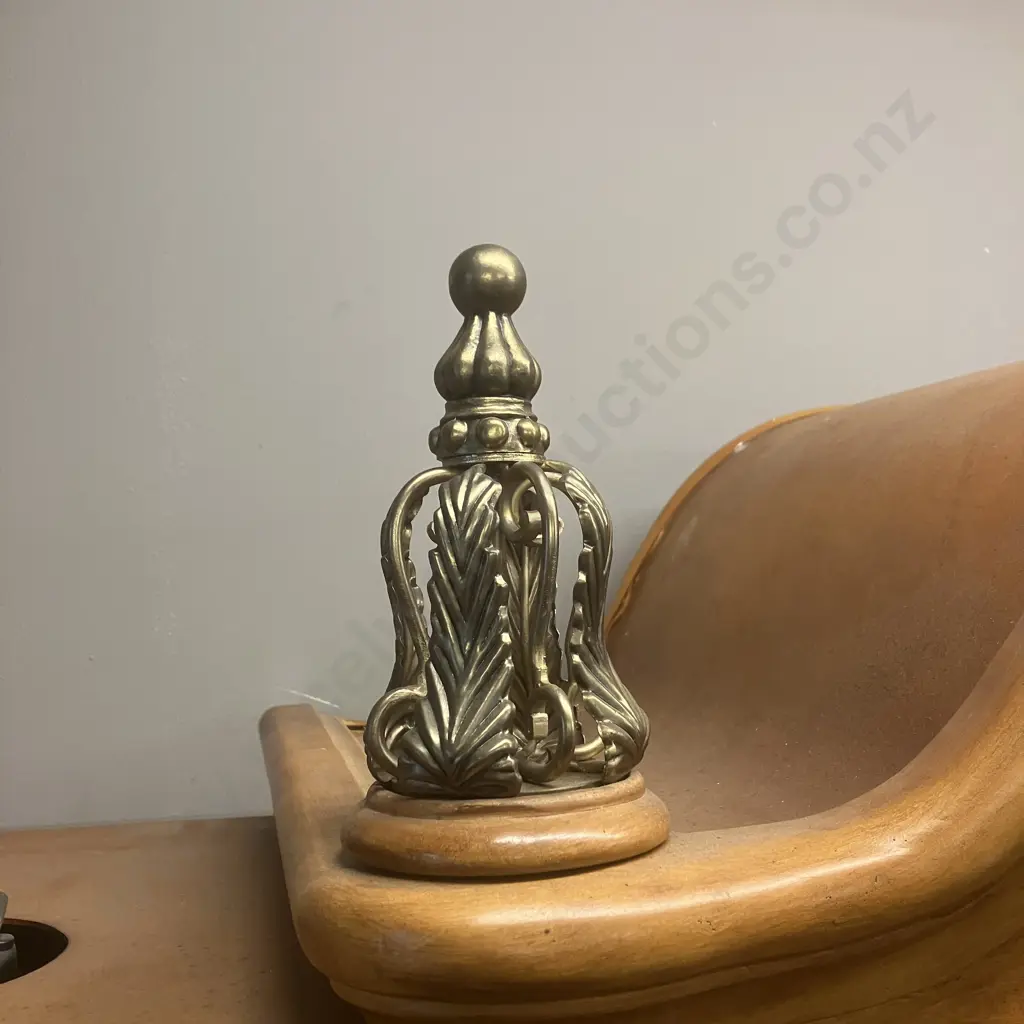 AICO by Michael Amini Venetian Honey Walnut Buffet With China Cabinet Top Image 1++