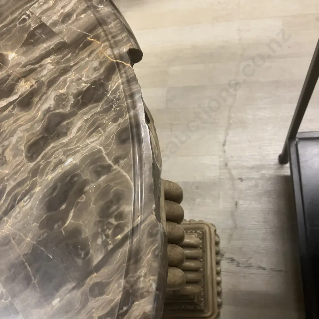 AICO by Michael Amini La Francaise Elegant Crackle Two Round End Tables & Coffee Table Image 1++