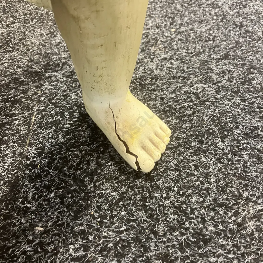 Cherub Trio Vintage Coffee Table With Round Glass Top. 76 x 137cm (As Found) Image 1++