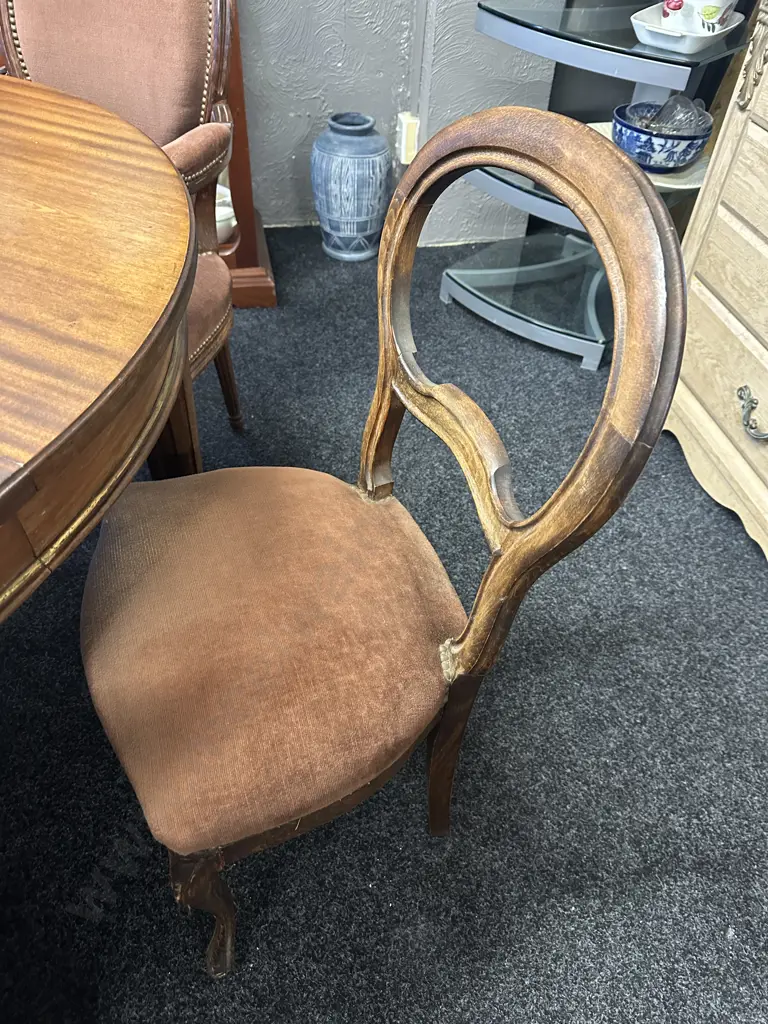 French Antique Louis XVI Dining Suite With Extension Table And 8 Chairs (Includes 2 Carvers) Image 1++