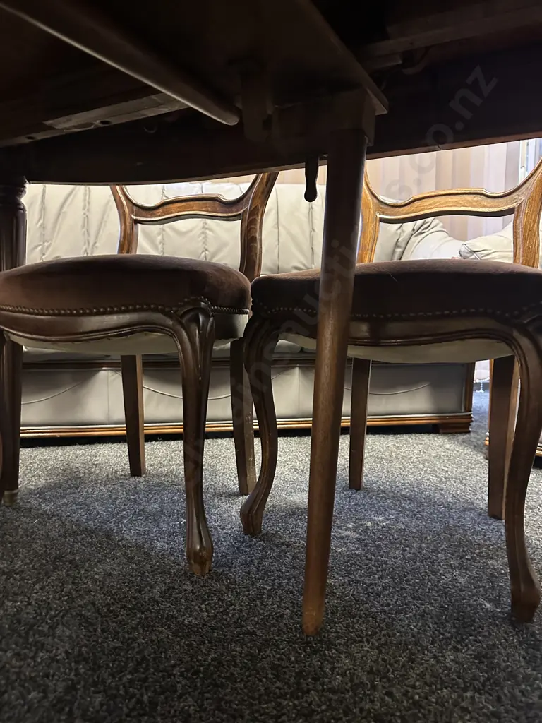 French Antique Louis XVI Dining Suite With Extension Table And 8 Chairs (Includes 2 Carvers) Image 1++