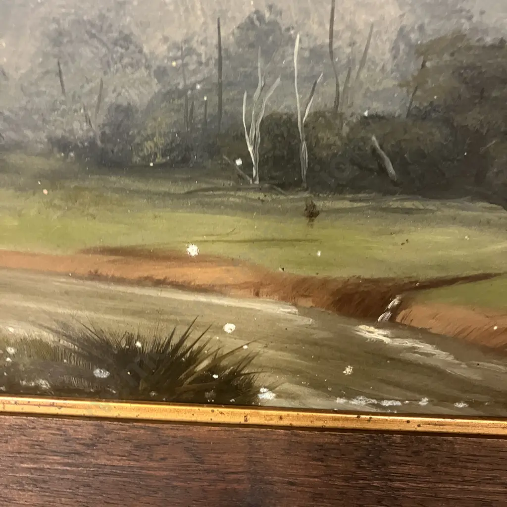 Paul Wren 'Mt Egmont' Signed Colonial Landscape Oil. 37 x 73cm Image 1++