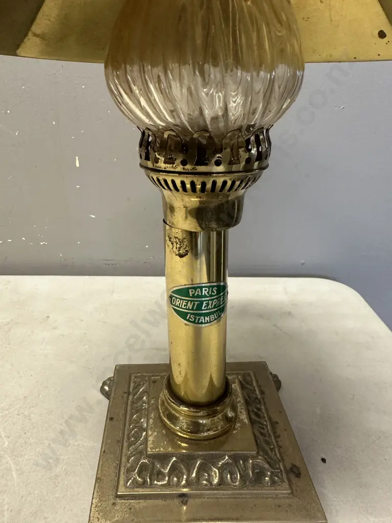 Vintage Paris Orient Express Istanbul Table Lamp (no electrics) H46cm. Image 1++