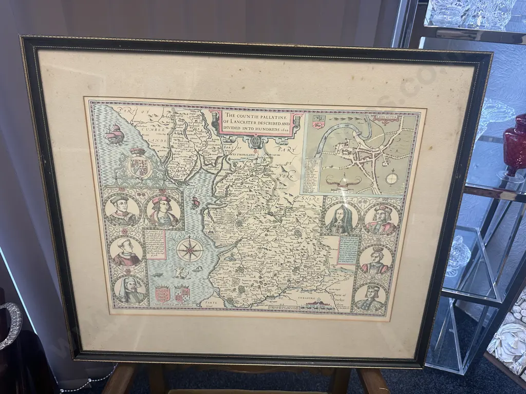Vintage Framed Artwork Print 'The Countie Pallatine' Of Lancaster H59,W70cm. Image 1++