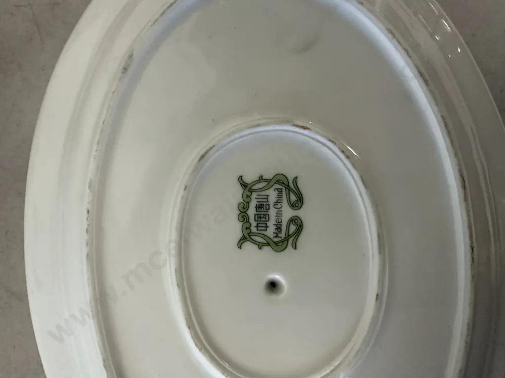 Retro Cherry Blossom Patterned China Serving Ware Image 1++