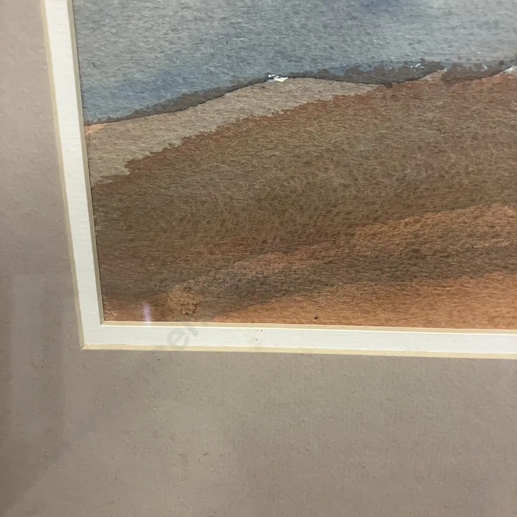 Framed Mountain Landscape Watercolour Signed Bottom Left. 54 x 72cm Image 1++