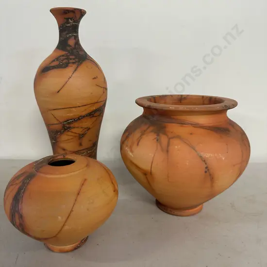 Selection Of Pottery Vases Terracotta Patterned