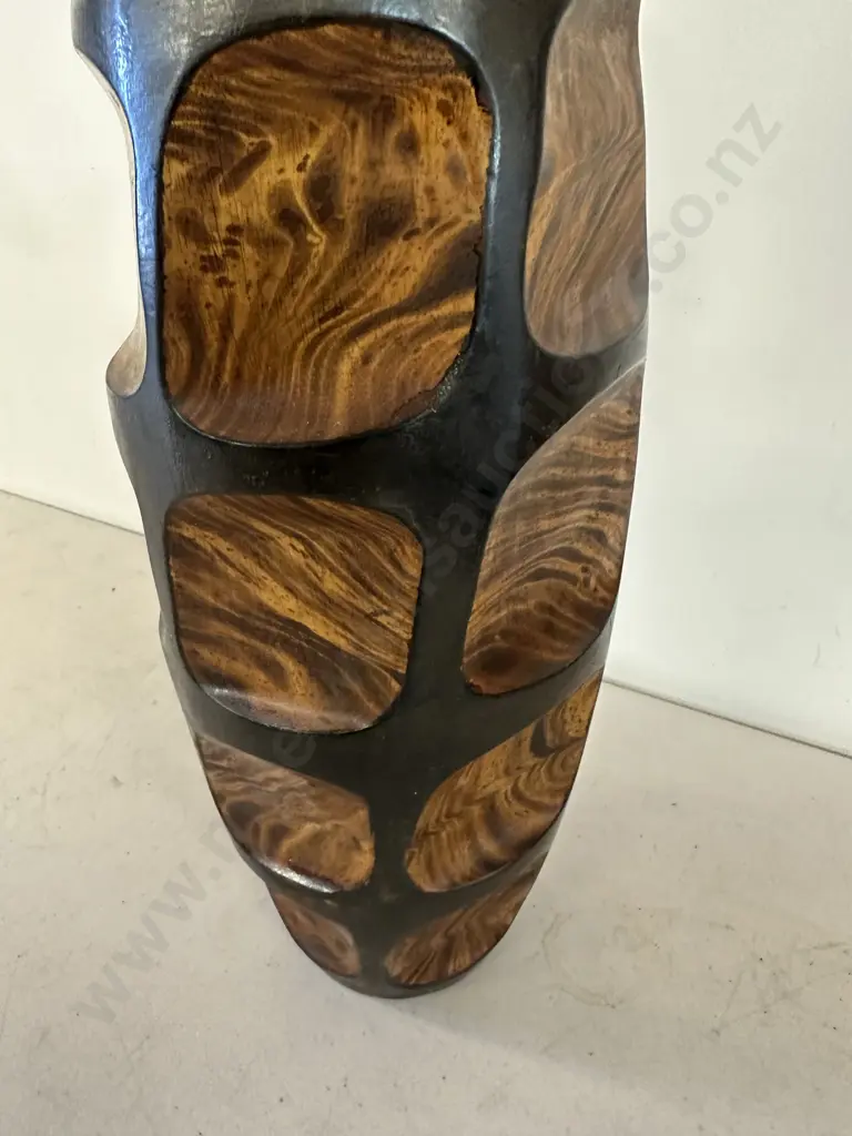 Decorative Hand Crafted Wooden Vase H44cm. Image 1++