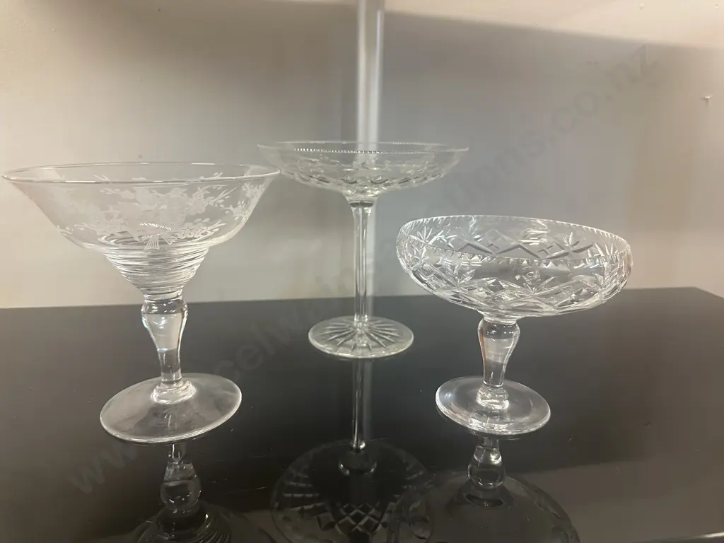 Selection Of Vintage Crystal Tassas Image 1++