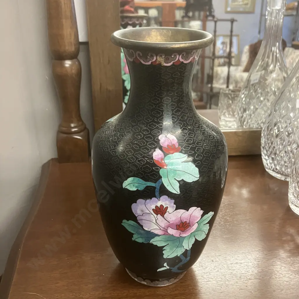 Large Cloisonne Vase. H26cm Image 1++