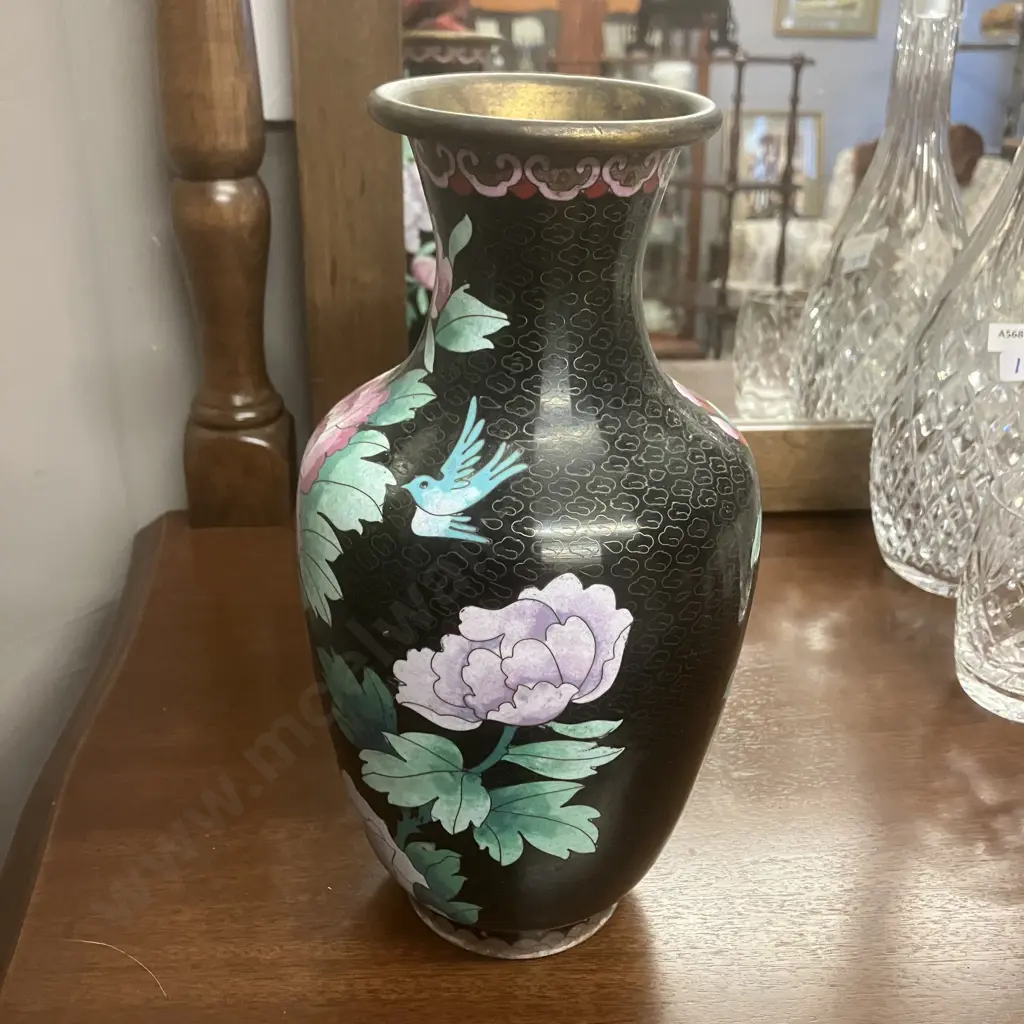 Large Cloisonne Vase. H26cm Image 1++