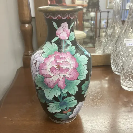 Large Cloisonne Vase. H26cm