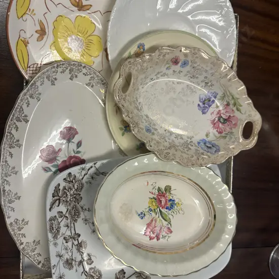 Selection Of Vintage China Platters