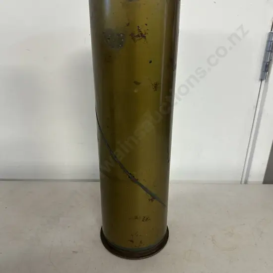 Vintage Brass Artillery Shell Casing H37cm.