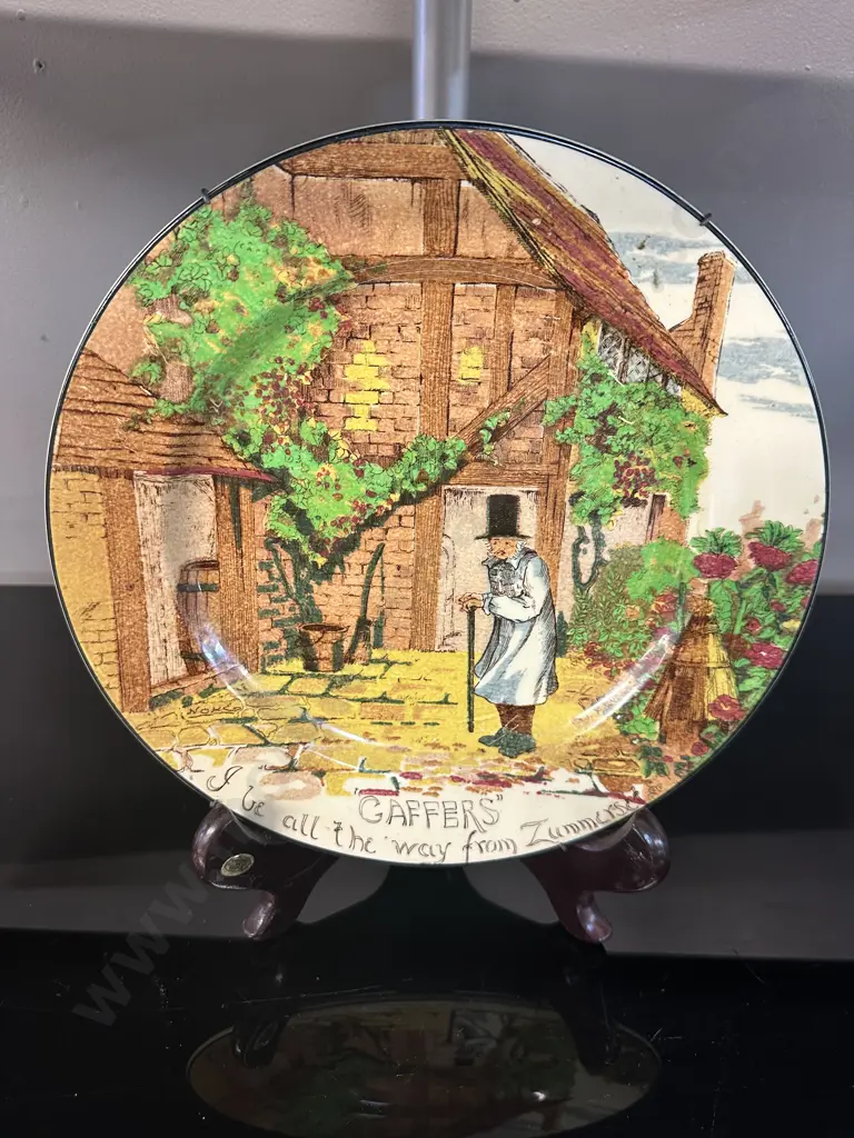 Antique Royal Doulton 'Gaffers' Plate Signed Noke Dia26cm. Image 1++