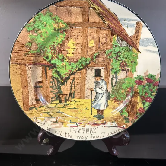 Antique Royal Doulton 'Gaffers' Plate Signed Noke Dia26cm.