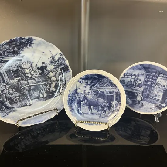 Selection Vintage Delft Wall Plates 