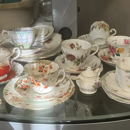 Selection of Vintage China Items Including Royal Albert Poppy Trio With 1905-1907 Backstamp