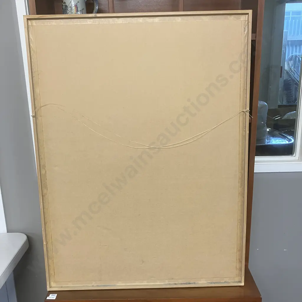 Framed Charcoal Drawing Seated Nude Woman. 95 x 72cm Image 1++