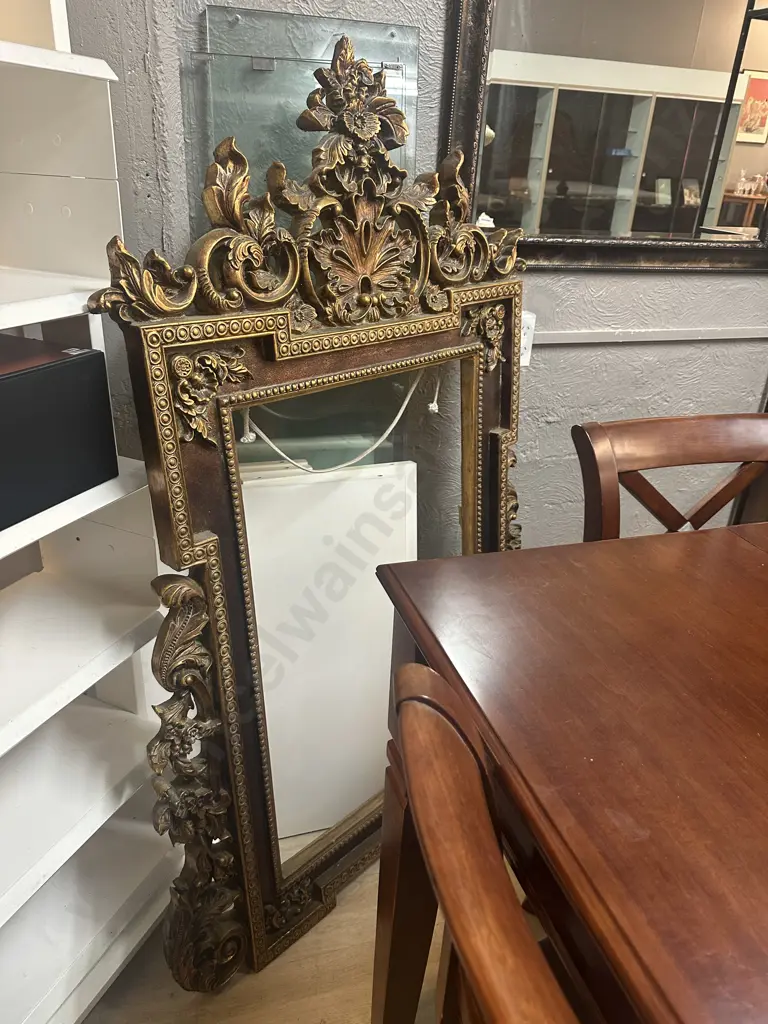 Movie Prop - Large Antique French Louis XlV Giltwood Frame / Mirror Frame. 155 x 107cm (Repaired) Image 1++