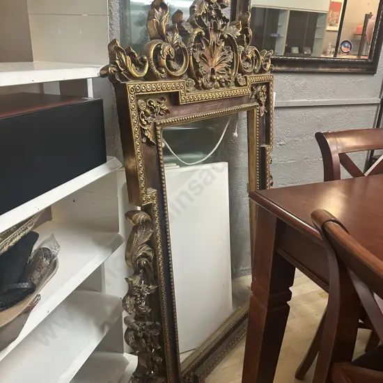 Movie Prop - Large Antique French Louis XlV Giltwood Frame / Mirror Frame. 155 x 107cm (Repaired)