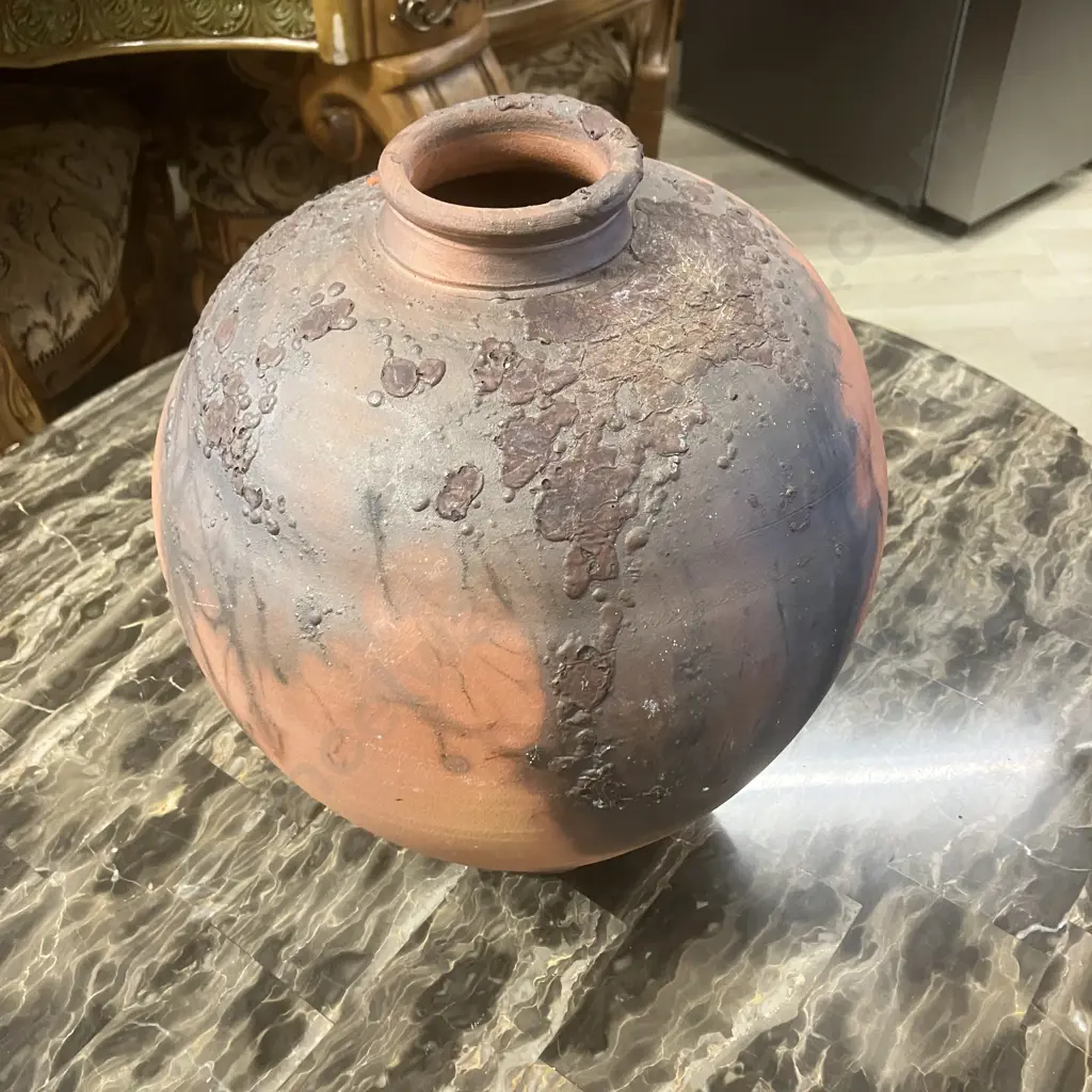 Large New Zealand Pottery Signed Earthenware Pot. H31cm Image 1++