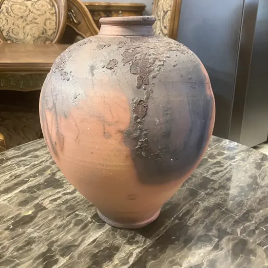 Large New Zealand Pottery Signed Earthenware Pot. H31cm