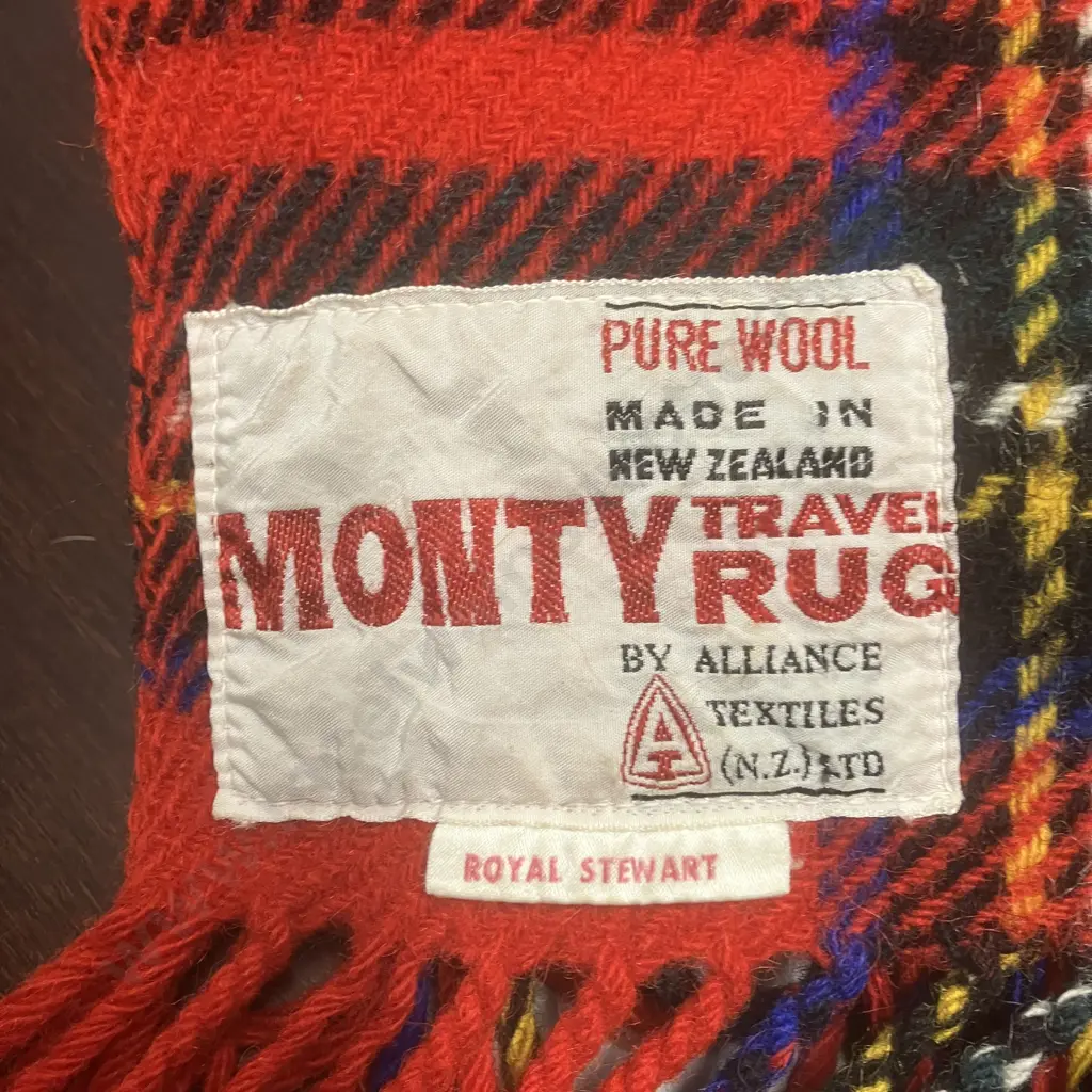 ROYAL STEWART Tartan MONTY TRAVEL RUG New Zealand Wool Blanket With Original Label. 185 x 145cm Image 1++