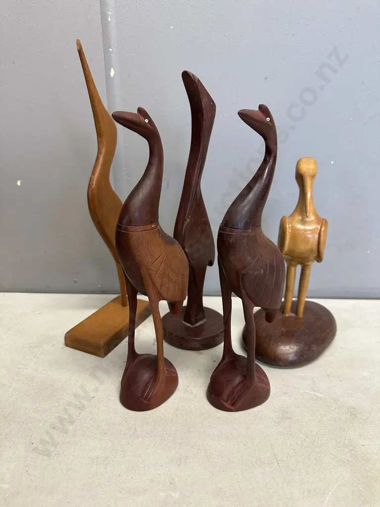 Assorted Vintage Wooden Birds Image 1++