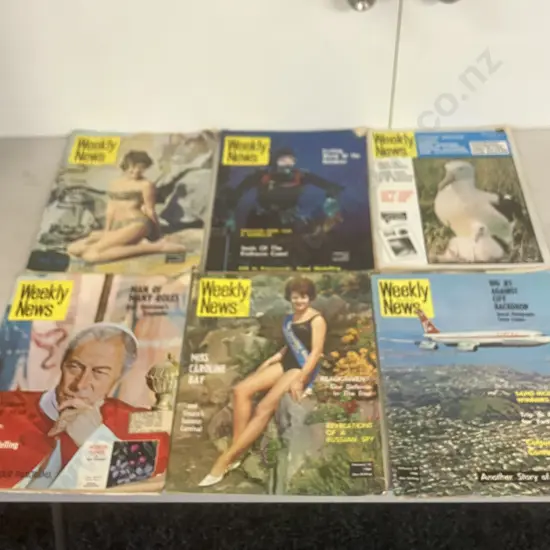 Vintage Weekly NZ News -  Dec 8 1965 to April 8 1968, Lot of Six