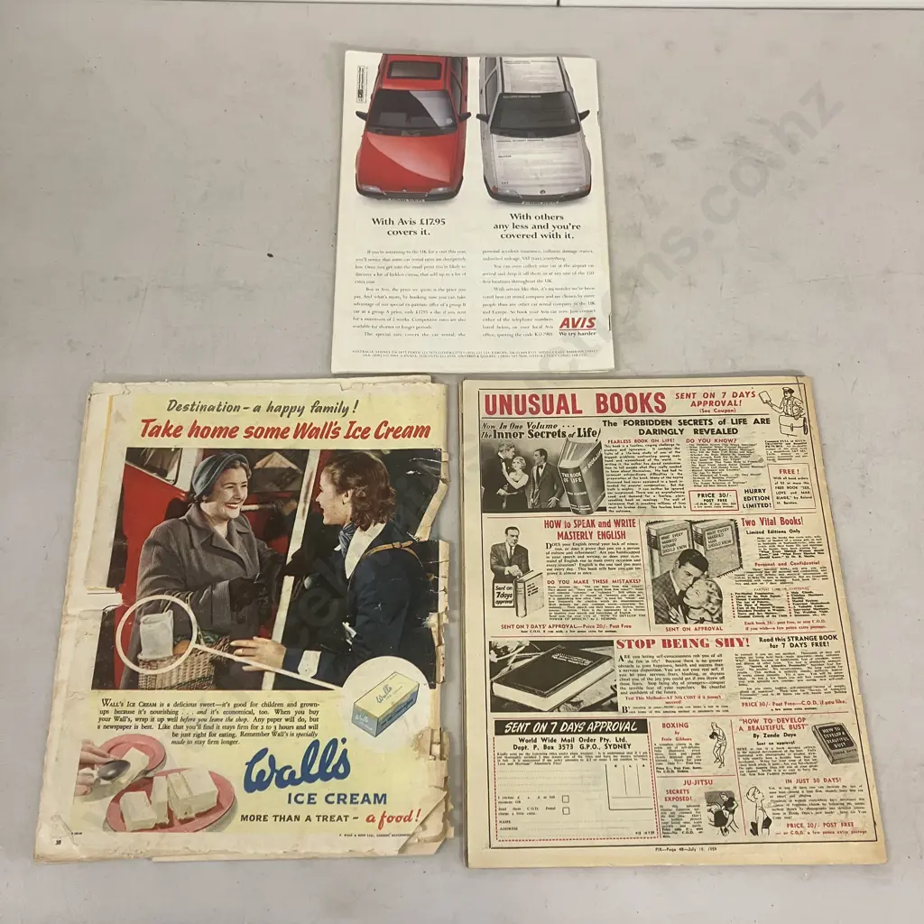 Rare 1950s Vintage Pix Australia Magazine - July 18,1959 With Woman's Own Magazine 15th November 1951 Image 1++