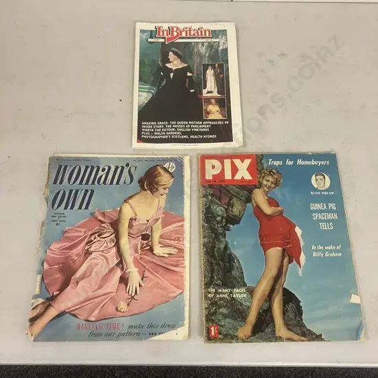 Rare 1950s Vintage Pix Australia Magazine - July 18,1959 With Woman's Own Magazine 15th November 1951